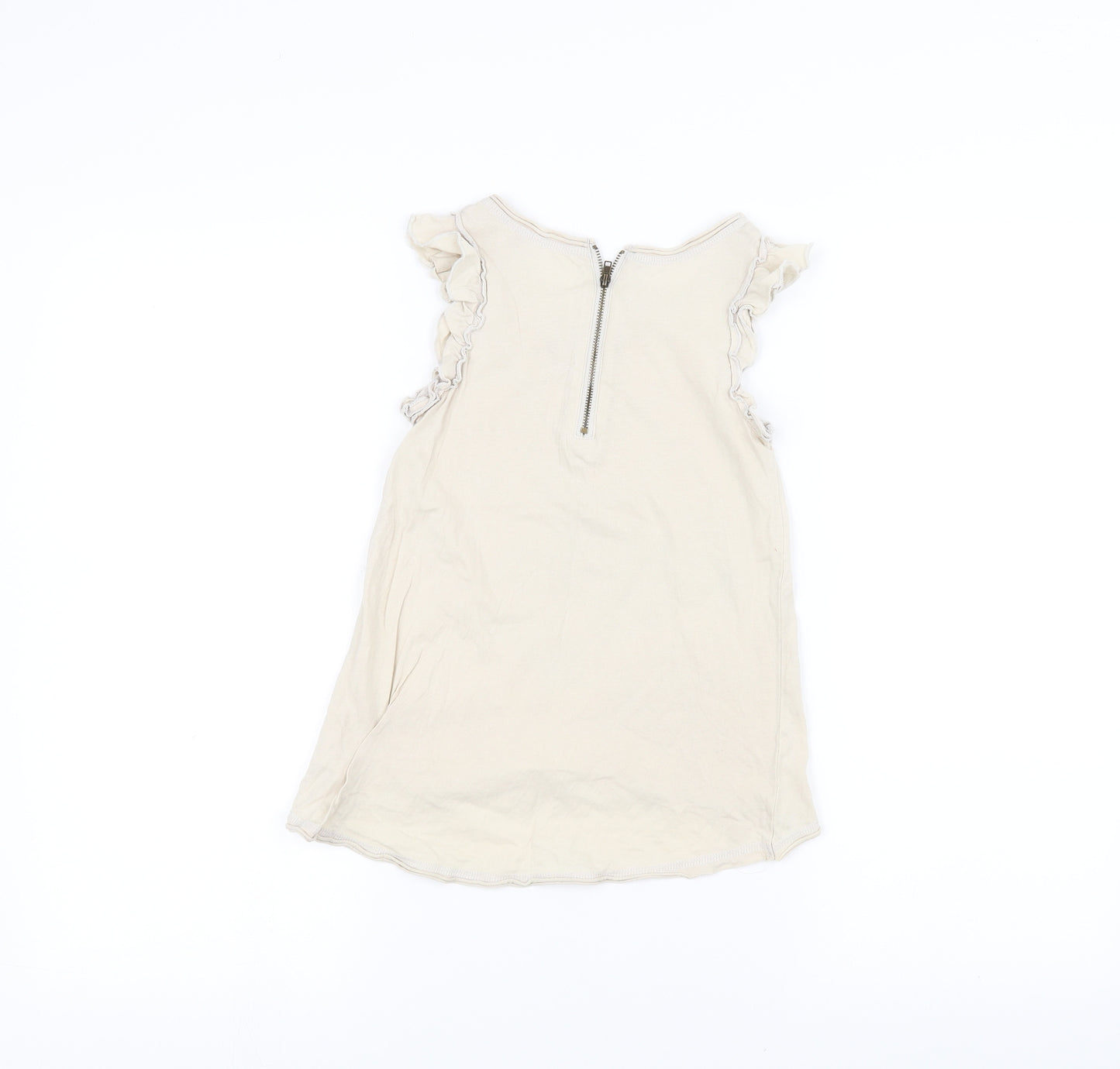 NEXT Girls Brown Floral  Basic T-Shirt Size 7 Years