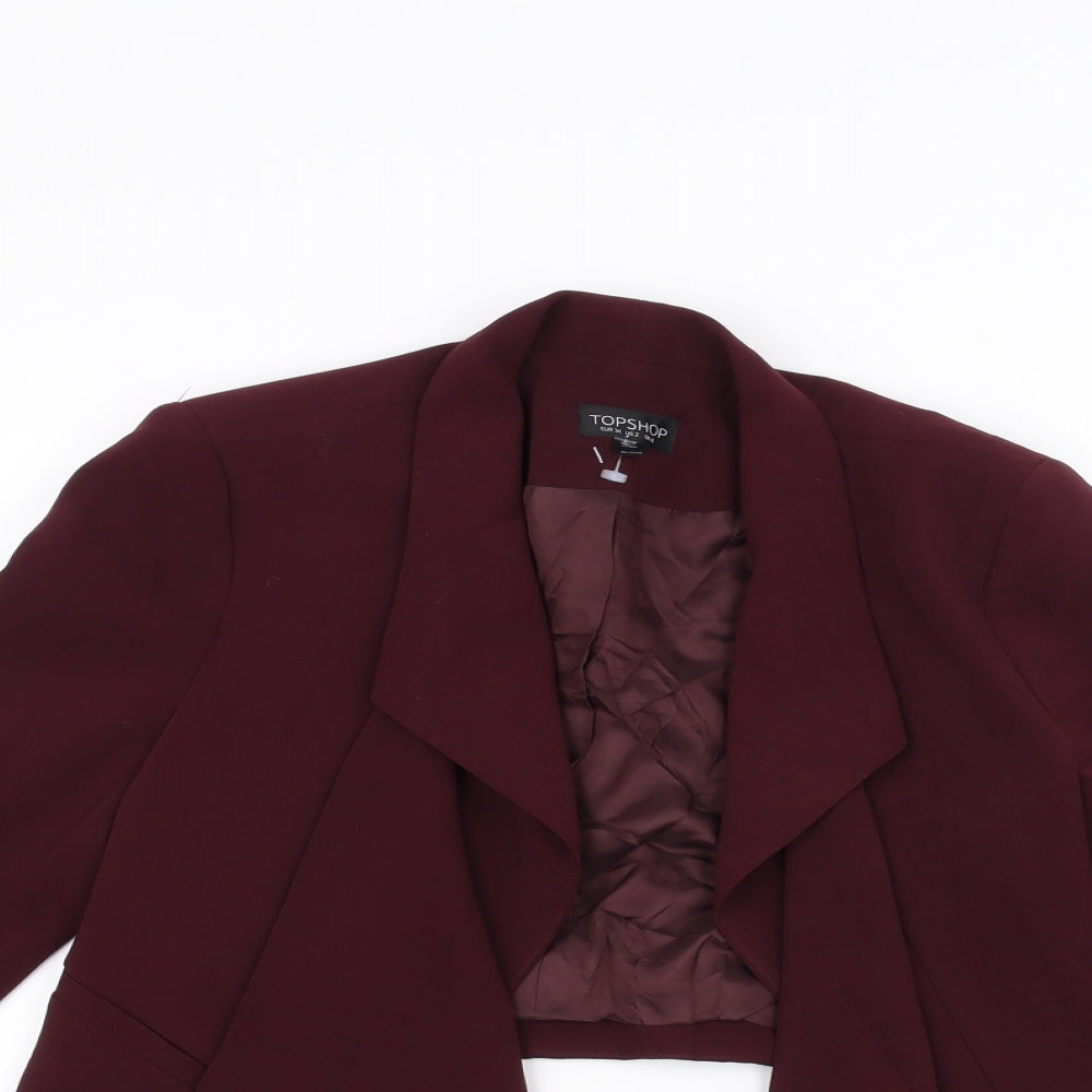 Topshop Womens Red   Jacket  Size 6