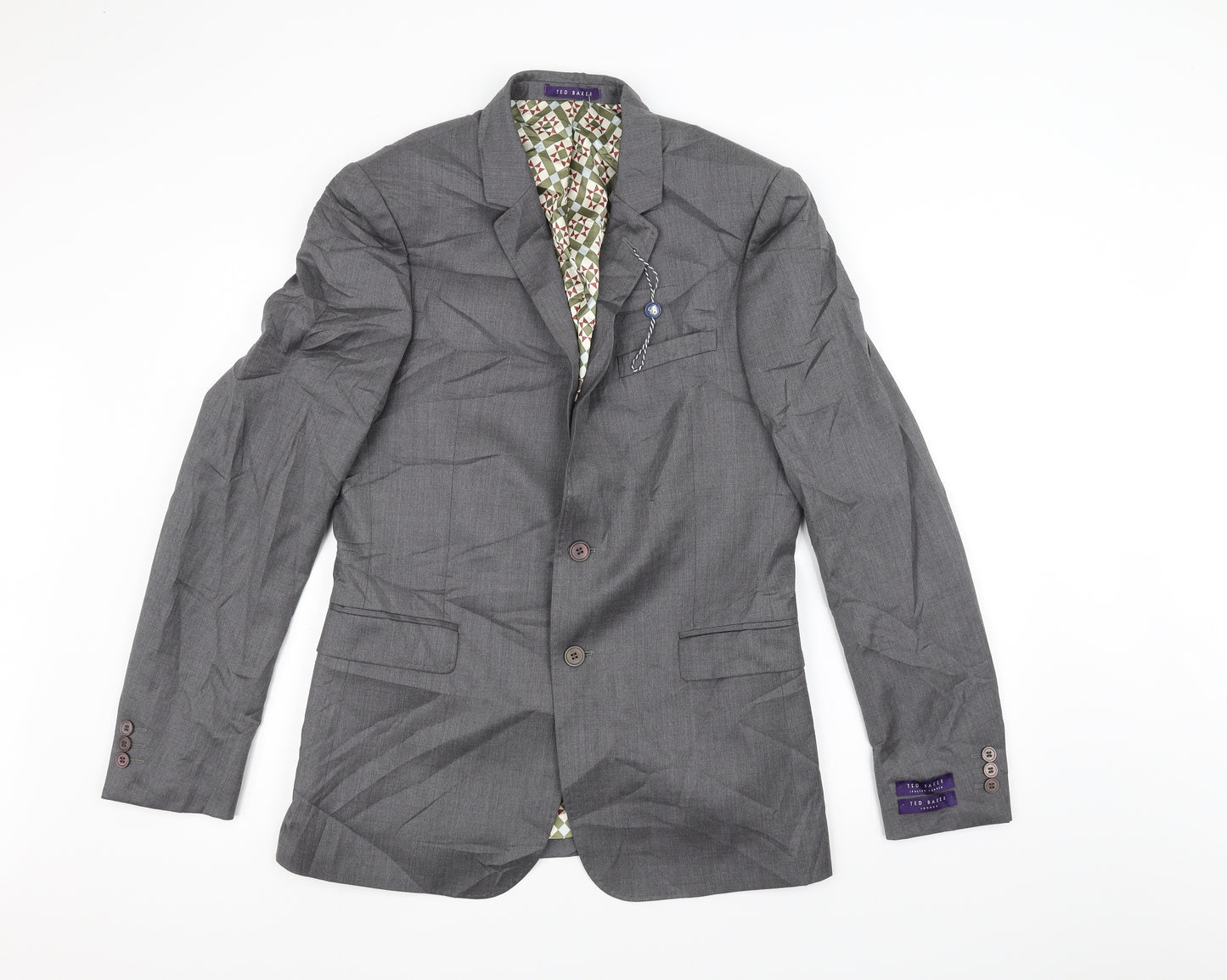 Ted Baker Mens Grey   Jacket Suit Jacket Size 38