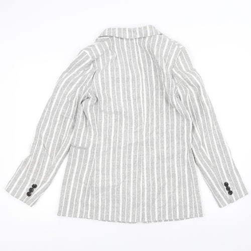 H&M Womens Grey Striped  Jacket  Size 8