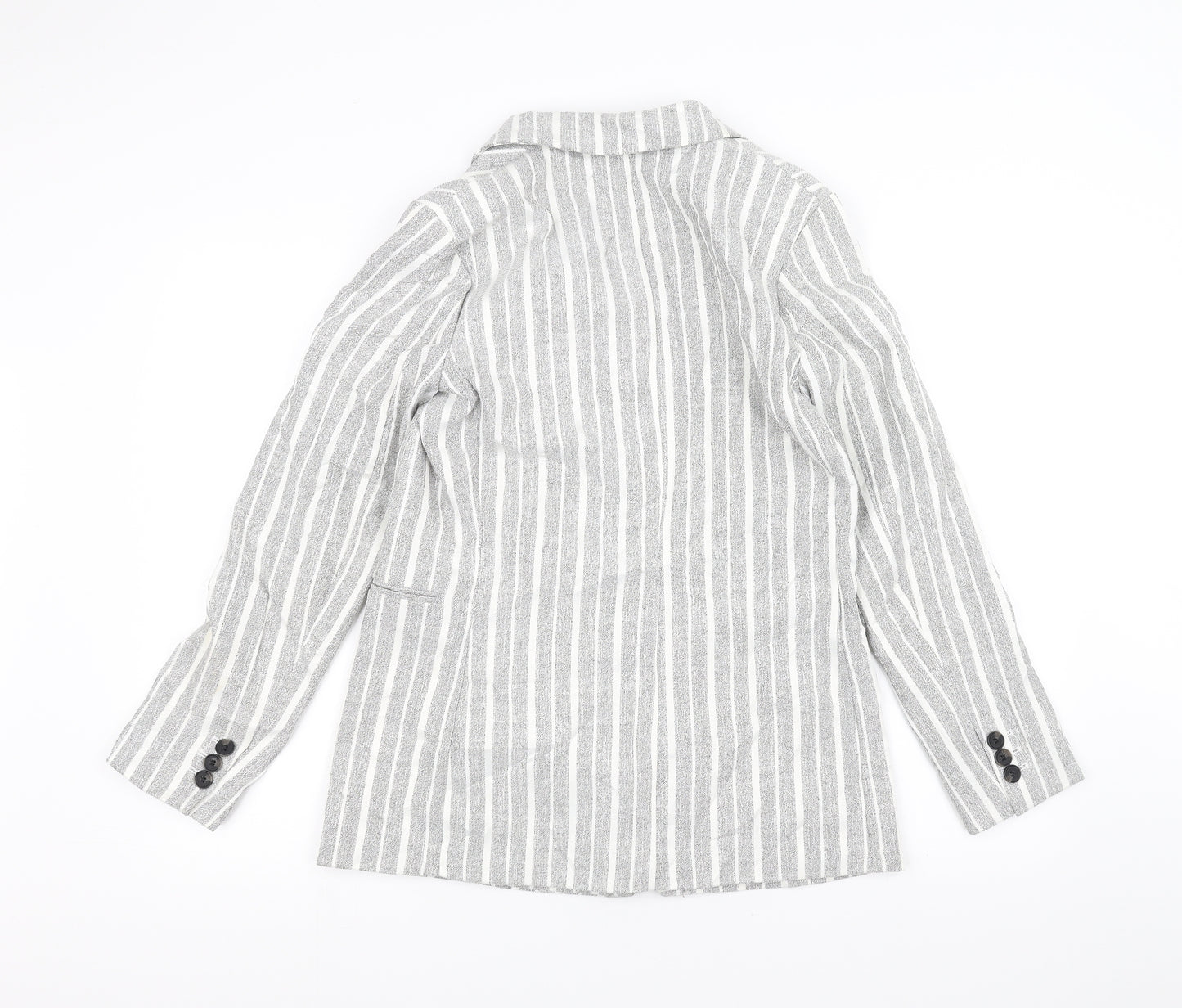 H&M Womens Grey Striped  Jacket  Size 8
