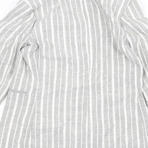 H&M Womens Grey Striped  Jacket  Size 8