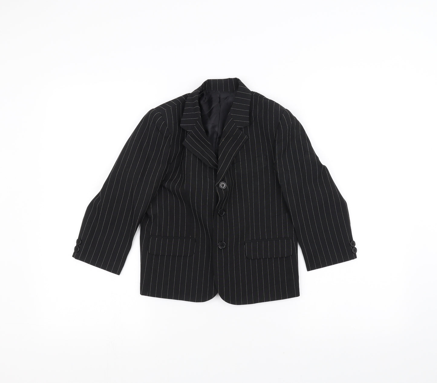 Preworn Boys Blue Striped  Jacket  Size 3 Years