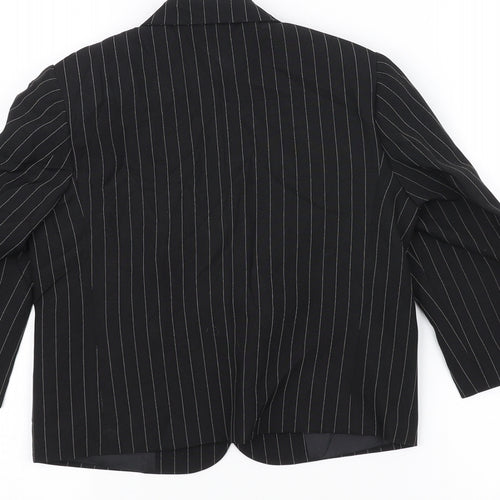 Preworn Boys Blue Striped  Jacket  Size 3 Years