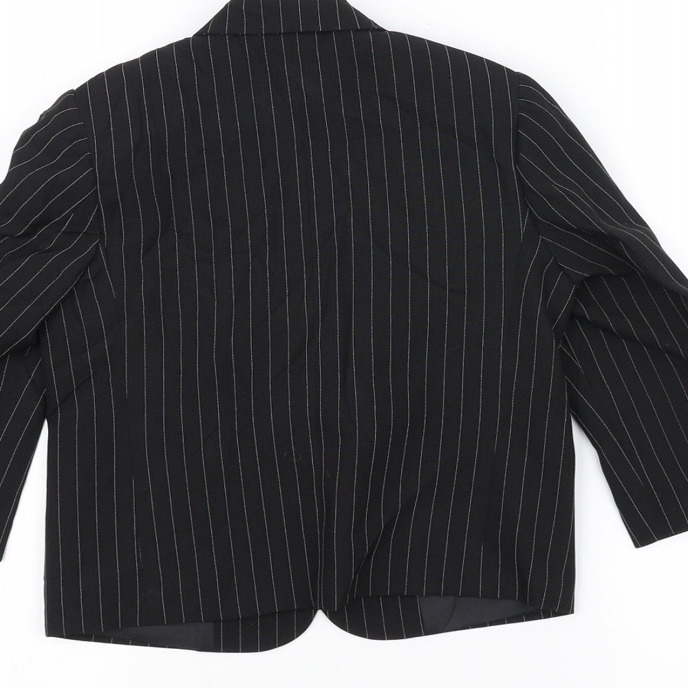 Preworn Boys Blue Striped  Jacket  Size 3 Years