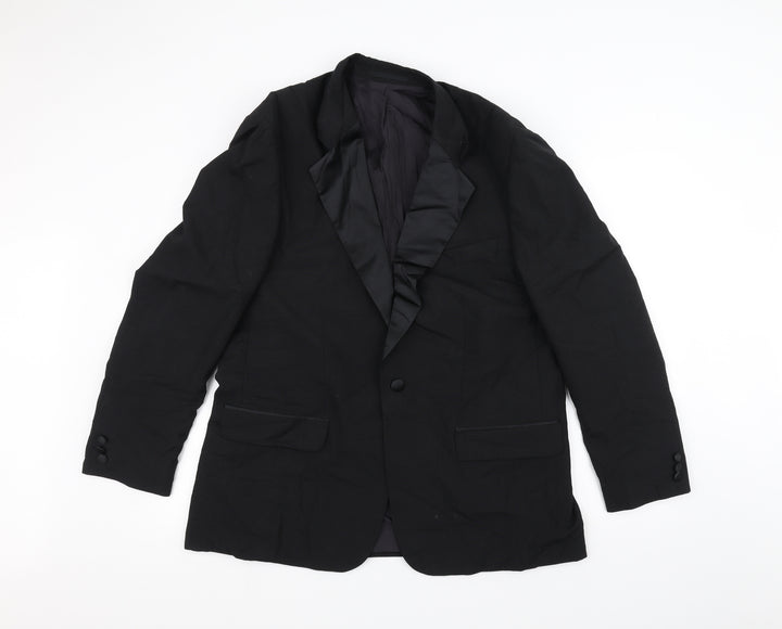 Preworn Mens Black   Jacket Suit Jacket Size 40
