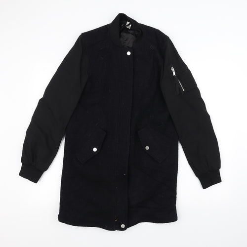H&M Mens Black   Pea Coat Coat