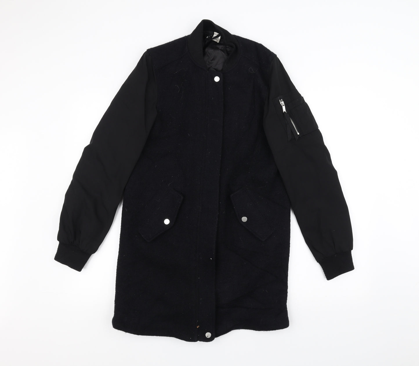 H&M Mens Black   Pea Coat Coat