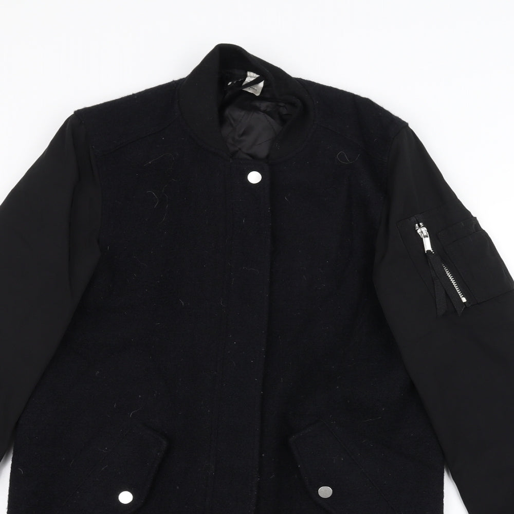 H&M Mens Black   Pea Coat Coat