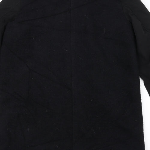 H&M Mens Black   Pea Coat Coat