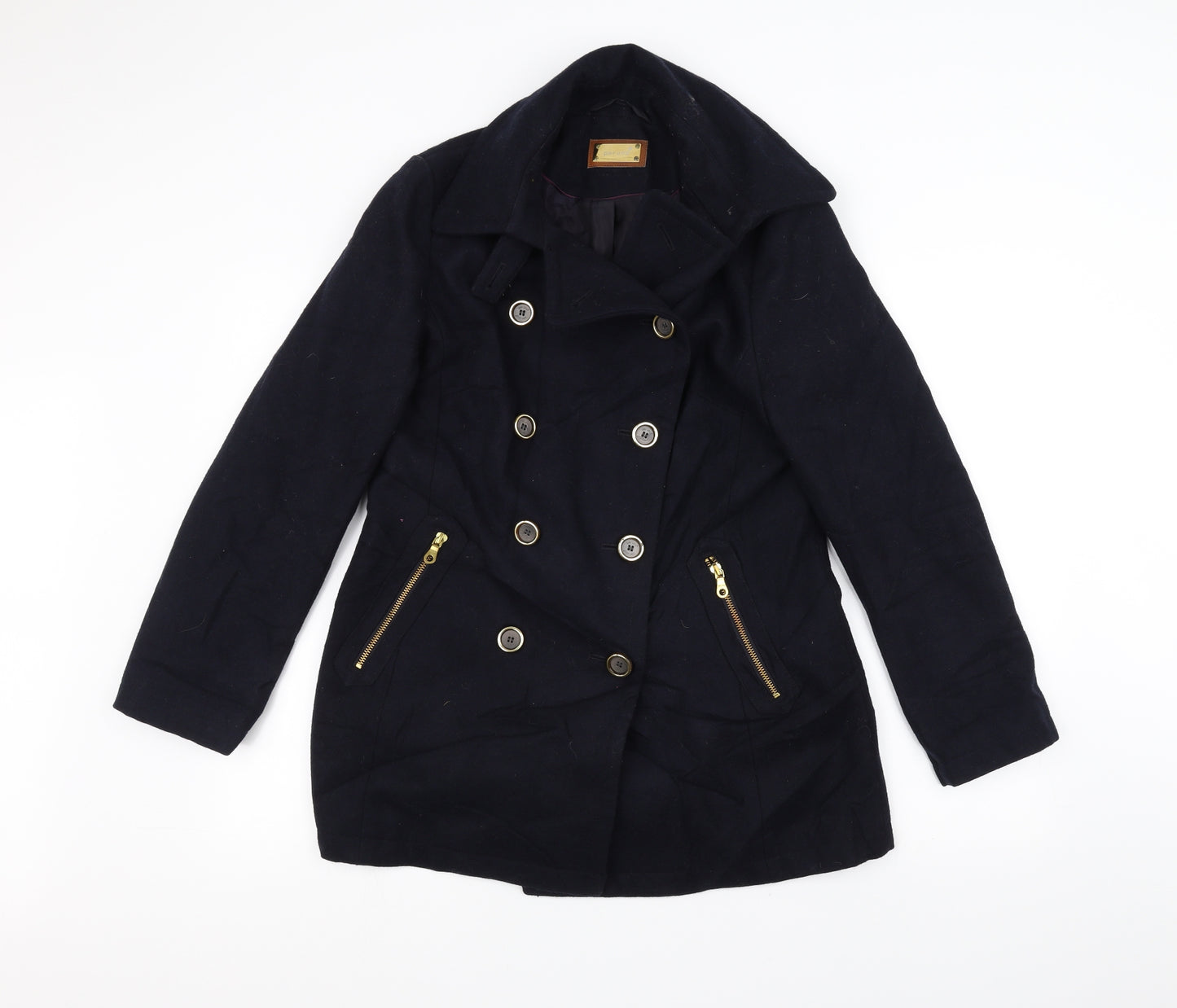 Marks and Spencer Womens Blue   Pea Coat Coat Size 12