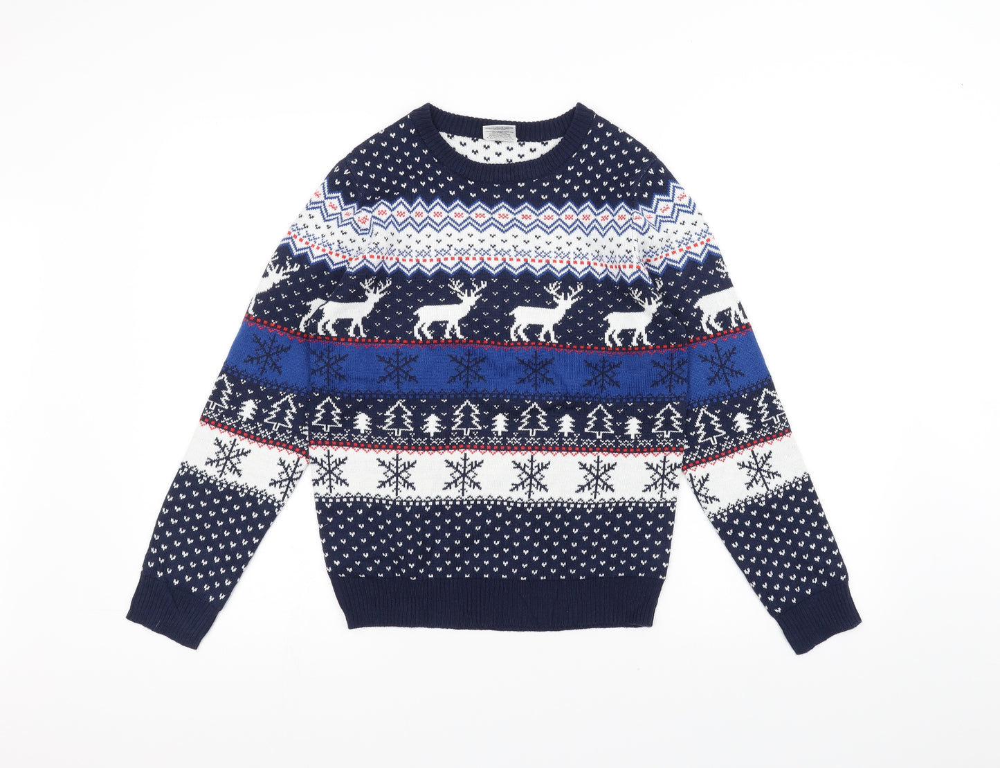 Lily & dan Boys Blue   Pullover Jumper Size 11-12 Years  - Christmas