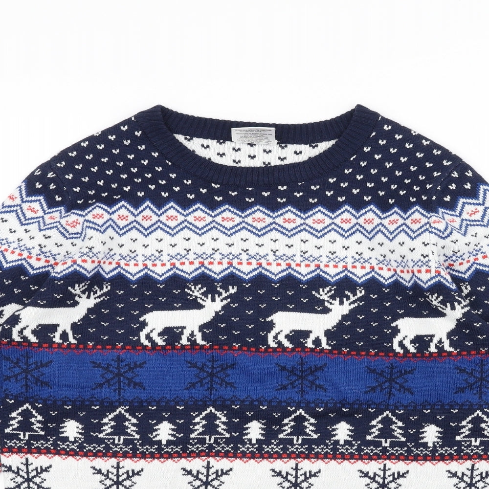 Lily & dan Boys Blue   Pullover Jumper Size 11-12 Years  - Christmas