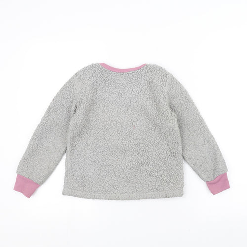 Lily & dan Girls Grey   Pullover Jumper Size 7-8 Years  - Fox