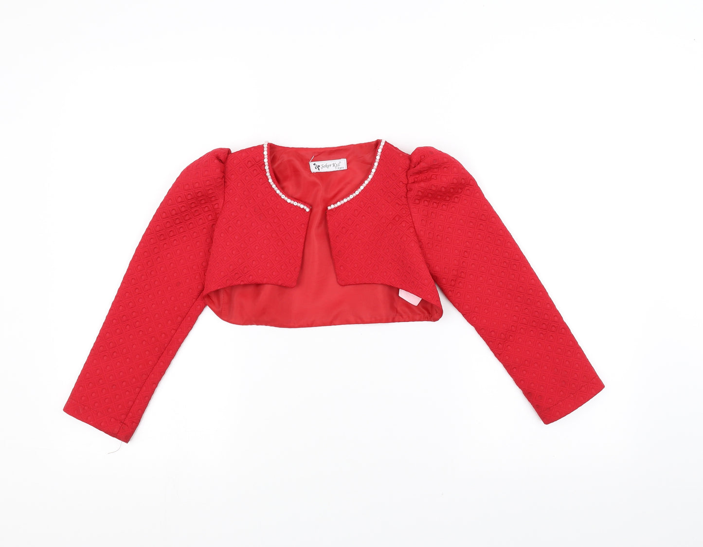seker kiz Girls Red   Jacket  Size 7-8 Years