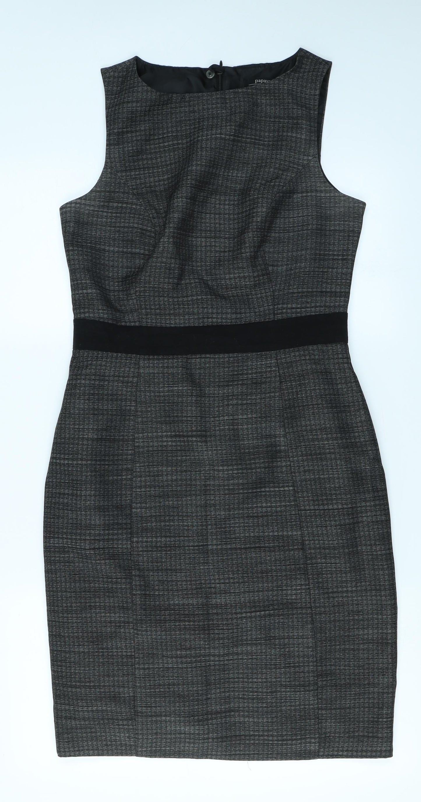 Papaya Womens Black Check  Pencil Dress  Size 10
