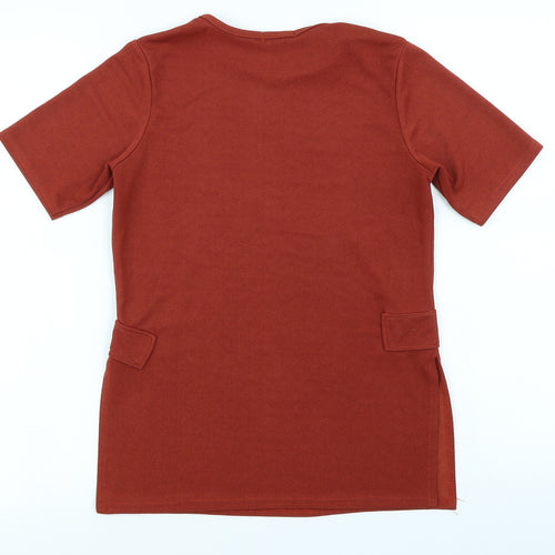 Boohoo Womens Orange   Basic T-Shirt Size 10
