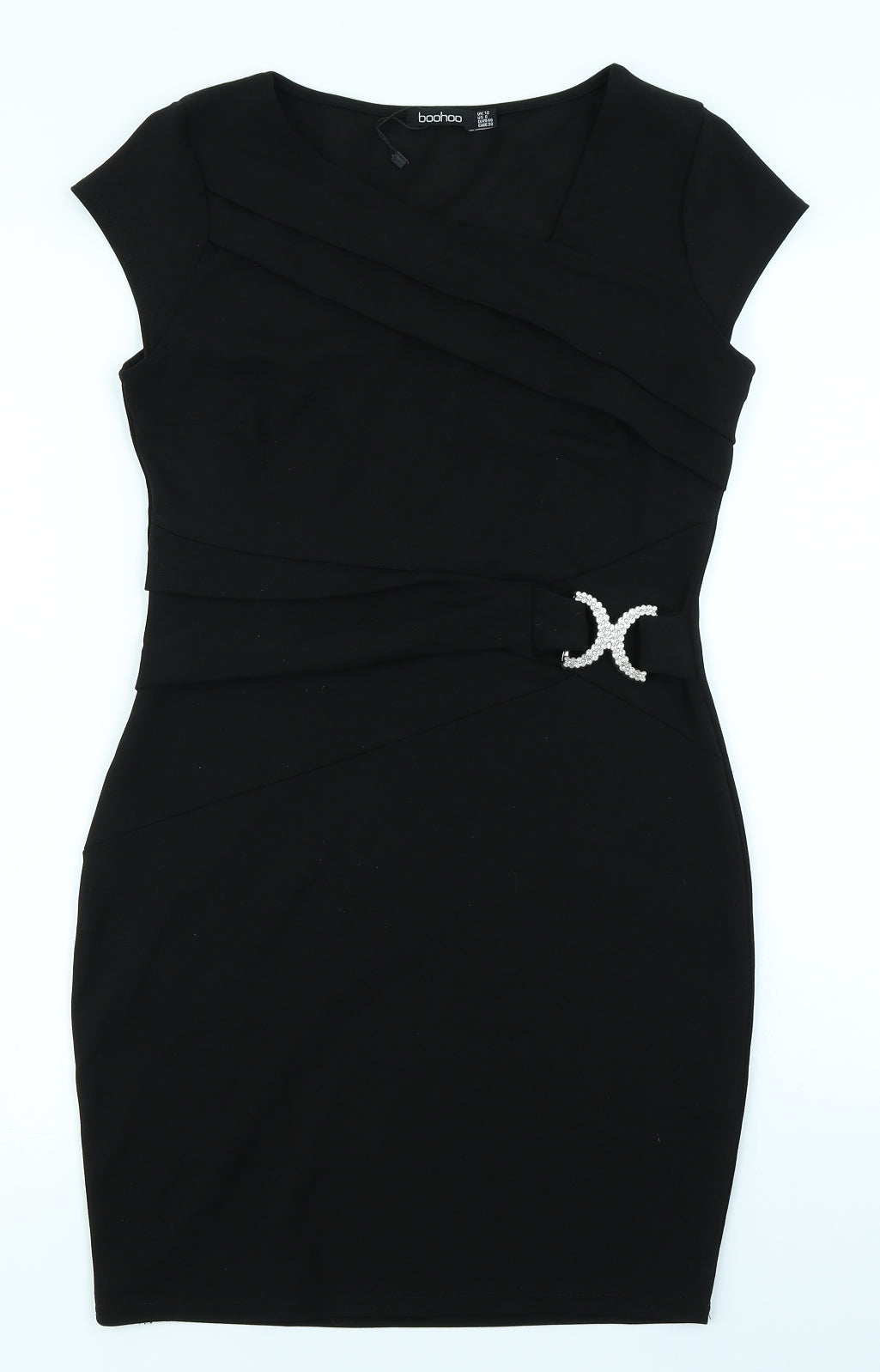 Boohoo Womens Black   Pencil Dress  Size 12