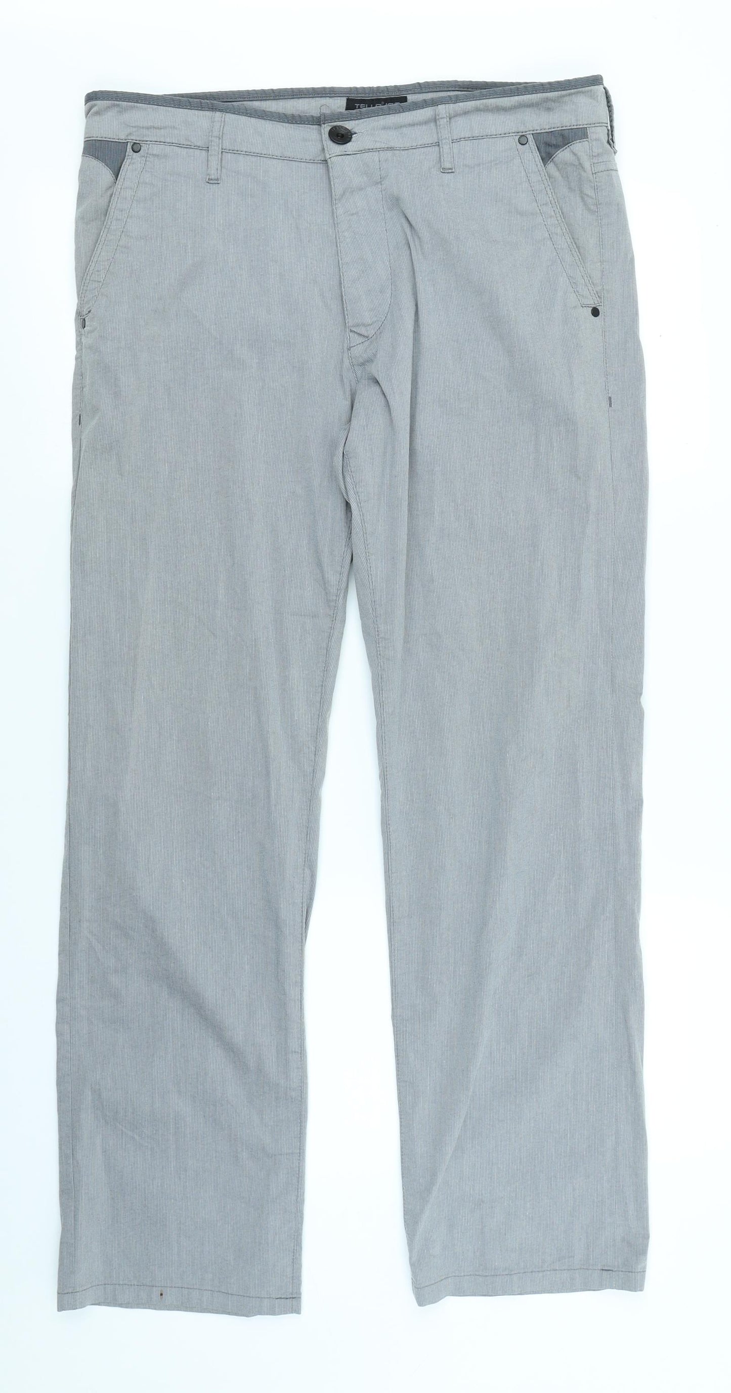 Tello Jns Mens Grey   Cargo Trousers Size 34 L34 in