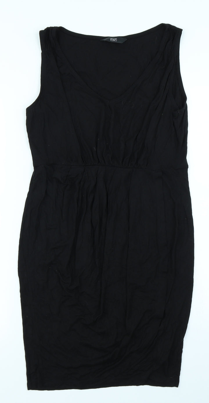 F&F Womens Black Pencil Dress Size 10