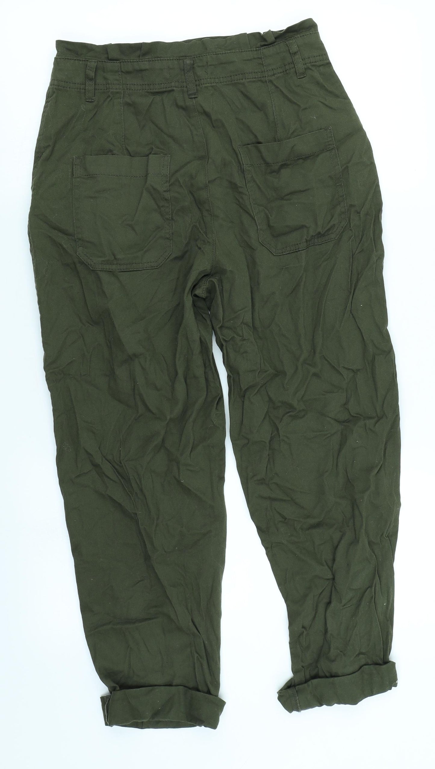 F&F Womens Green   Cargo Trousers Size 8 L22 in