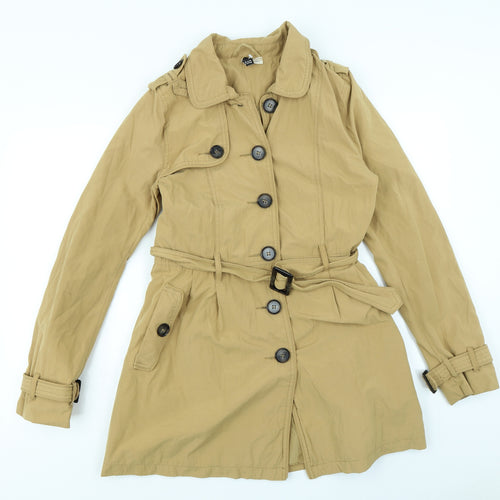 Divided Womens Brown   Overcoat Coat Size 12