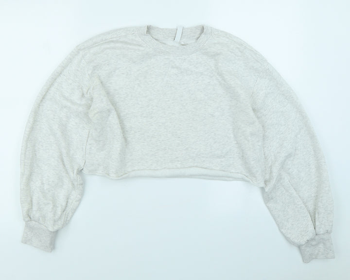 Divided Womens Grey Pullover Sweatshirt Size S - Cropped