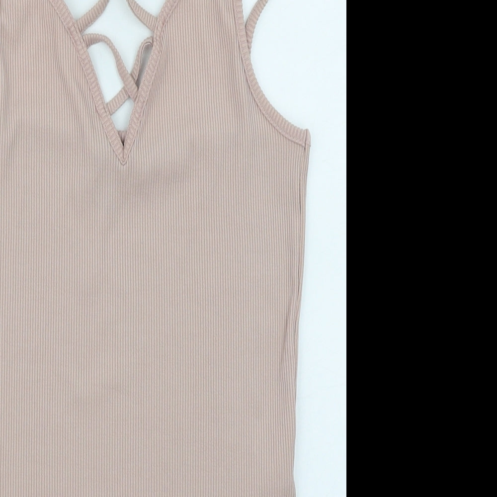 New Look Womens Pink   Bodysuit One-Piece Size 14