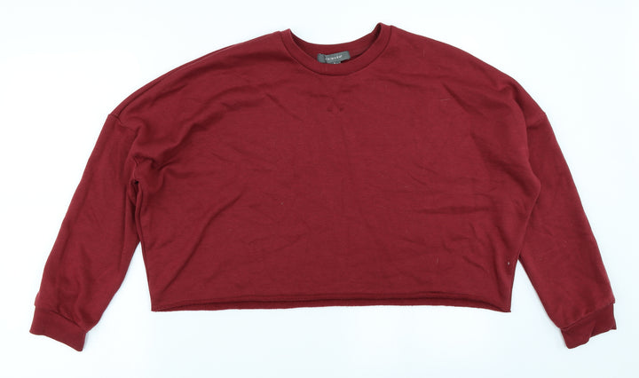 Primark Womens Red Pullover Sweatshirt Size S - Cropped