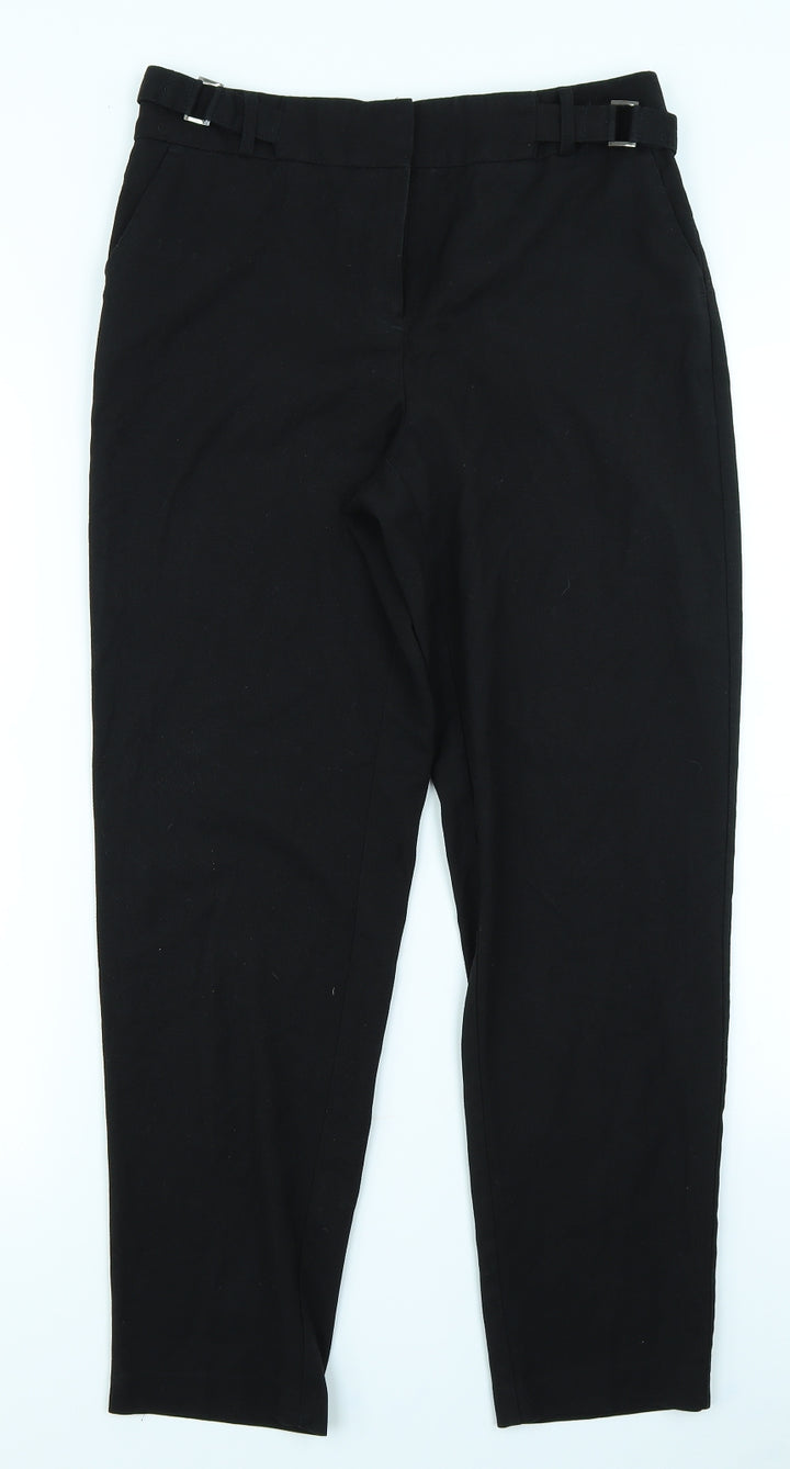 NEXT Womens Black Trousers Size 8 L25 in