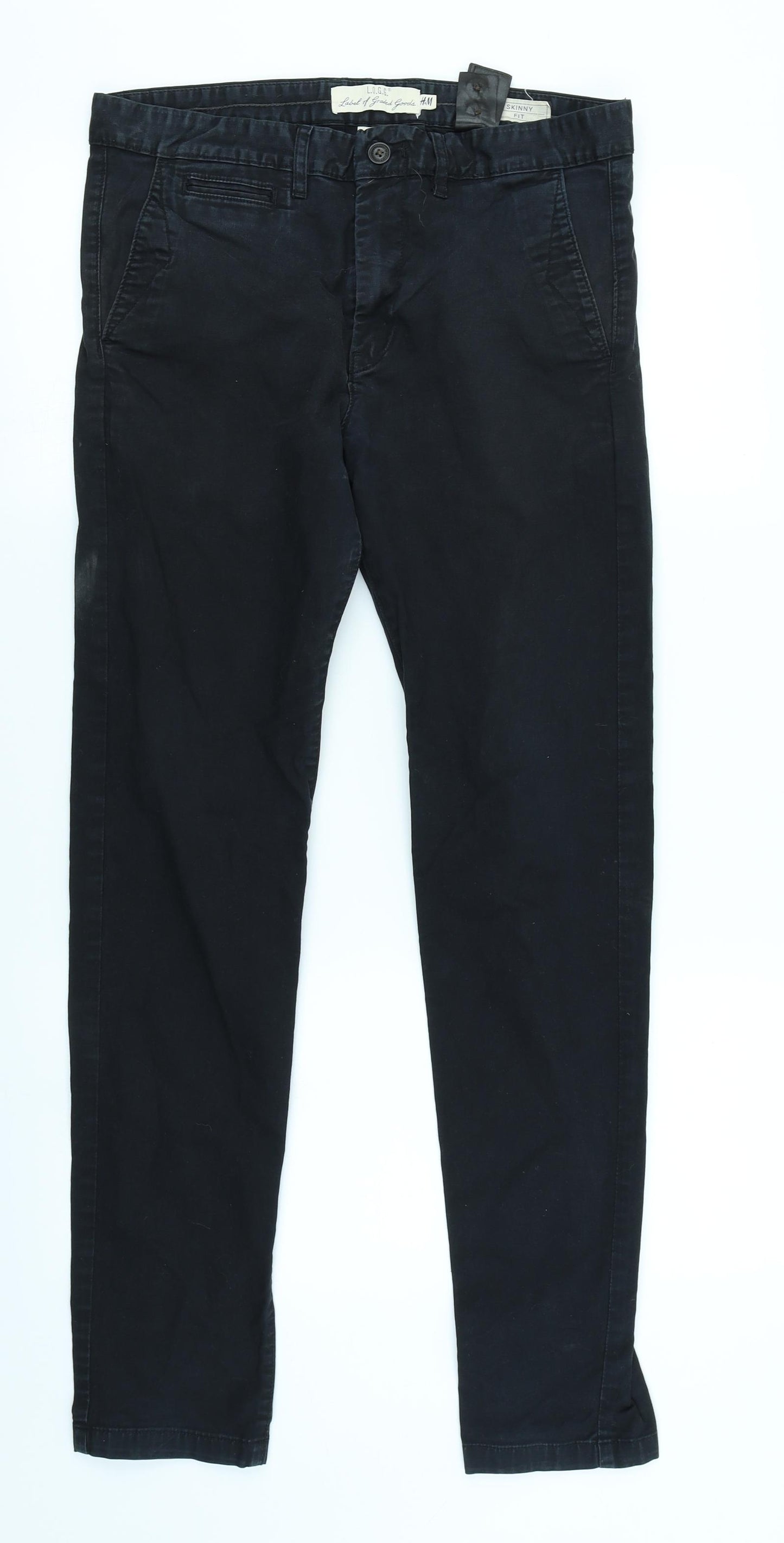 LOGG Mens Black   Cargo Trousers Size 32 in L29 in