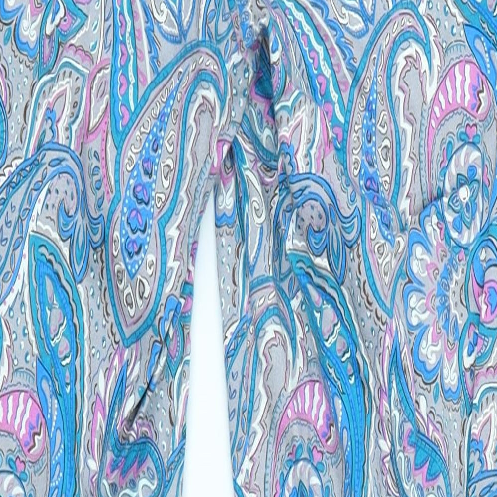 Papaya Womens Blue Paisley  Trousers  Size 10 L24 in