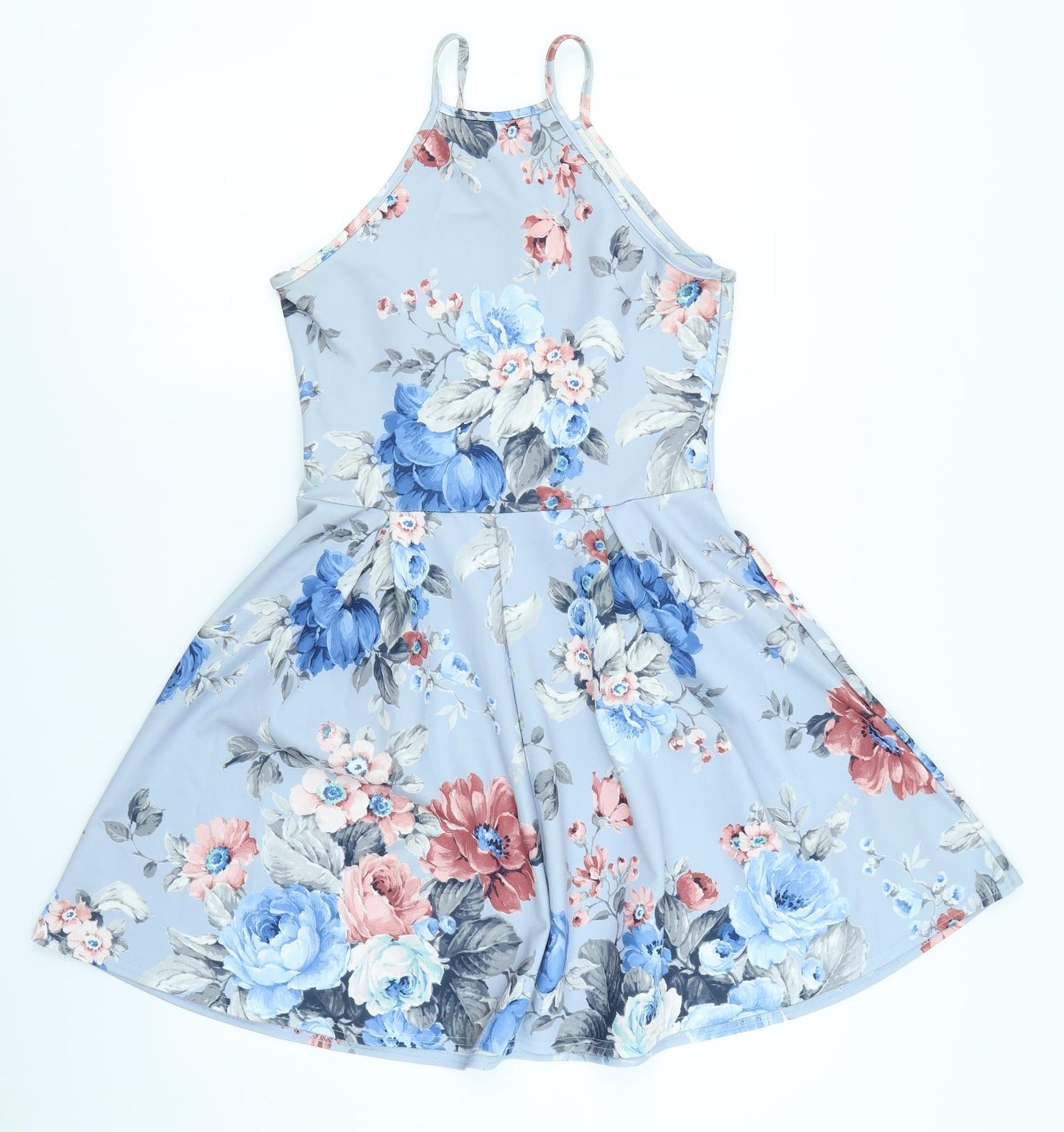 Select Womens Blue Floral  Fit & Flare  Size 12