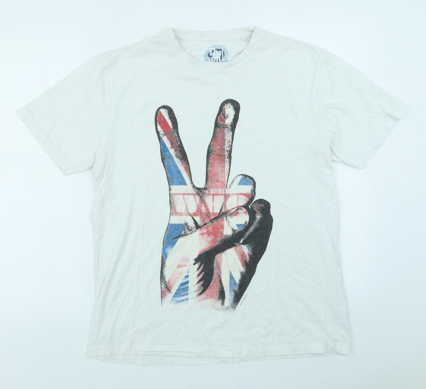 TU Mens White    T-Shirt Size M  - The Who