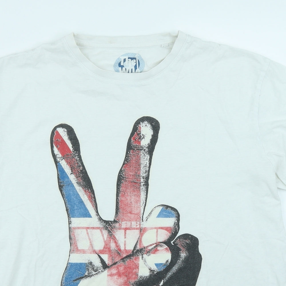 TU Mens White    T-Shirt Size M  - The Who