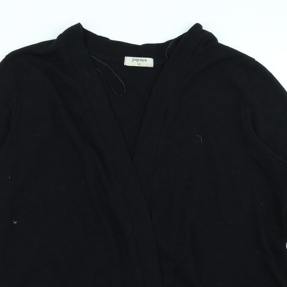 Papaya Womens Black   Cardigan Jumper Size 18