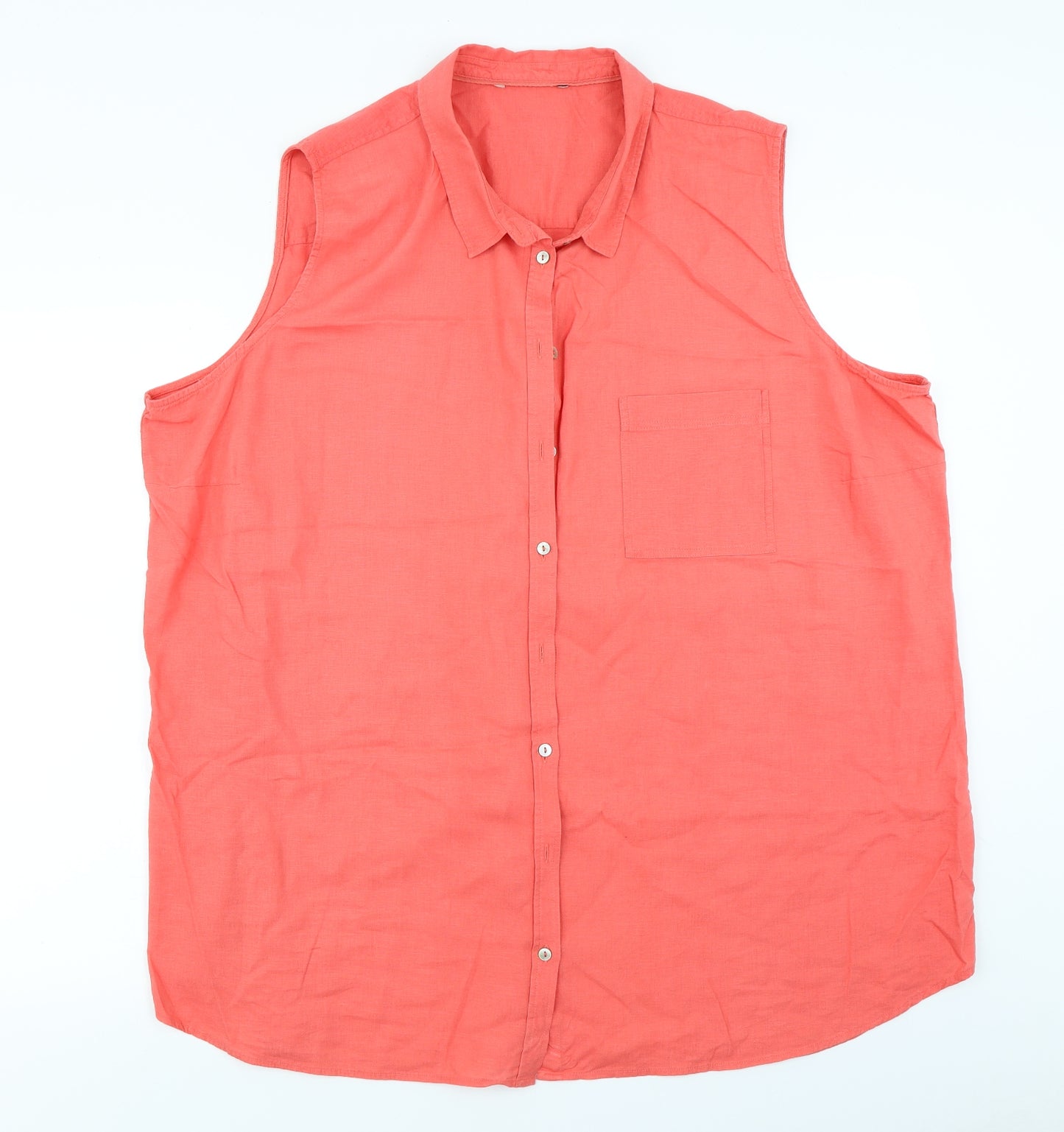 George Womens Orange   Basic Button-Up Size 24