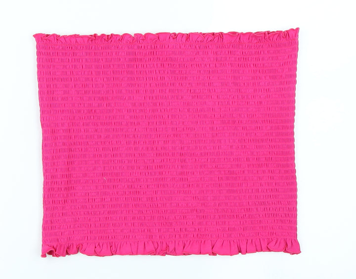H&M Womens Pink   Cropped T-Shirt Size L  - bandeau