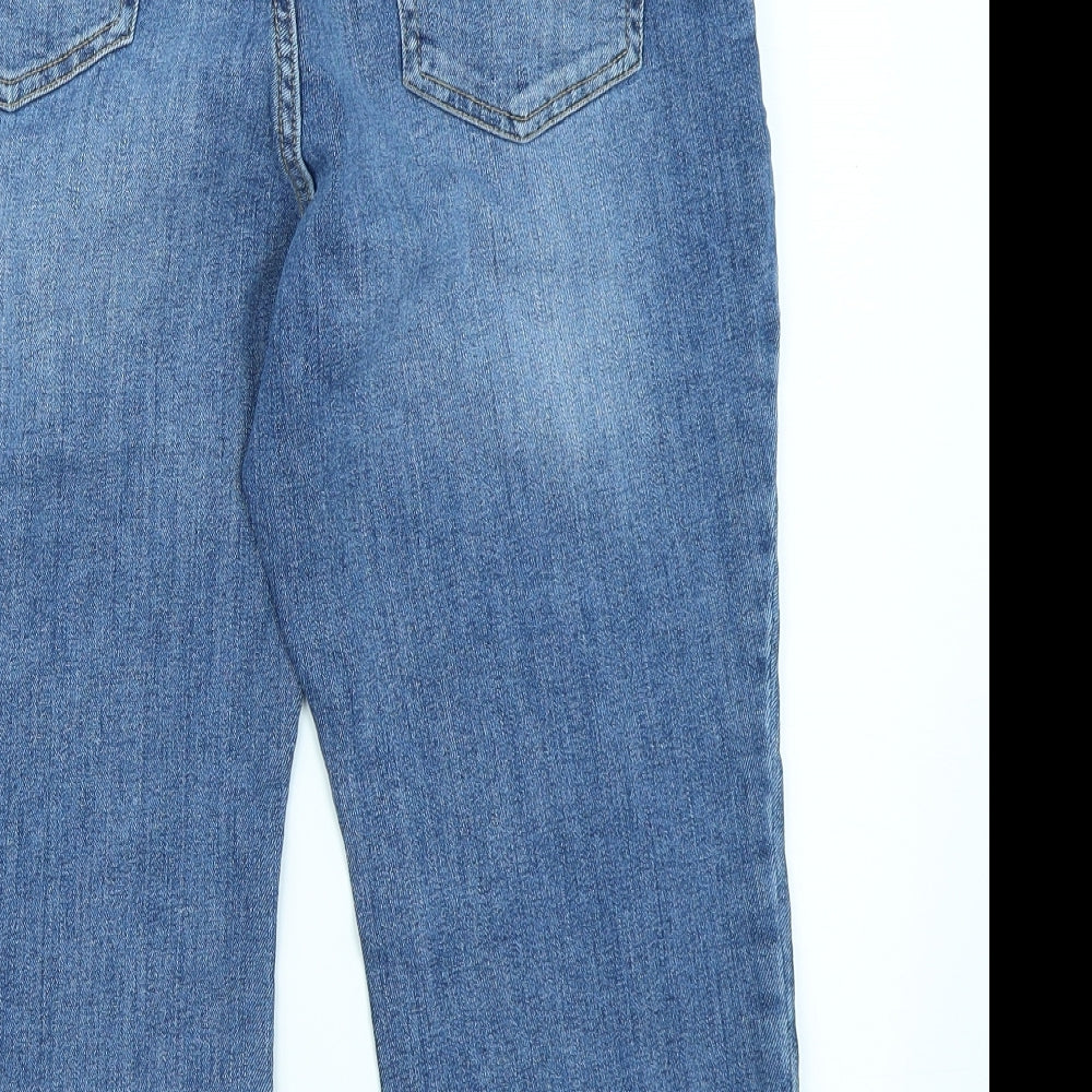 F&F Womens Blue  Denim Cut-Off Shorts Size 16