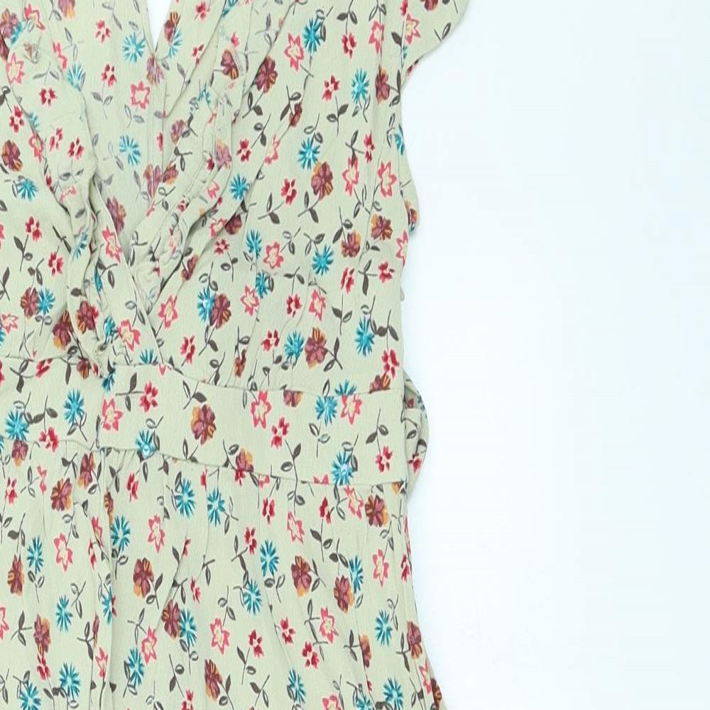 NEXT Womens Beige Floral  Fit & Flare  Size 10