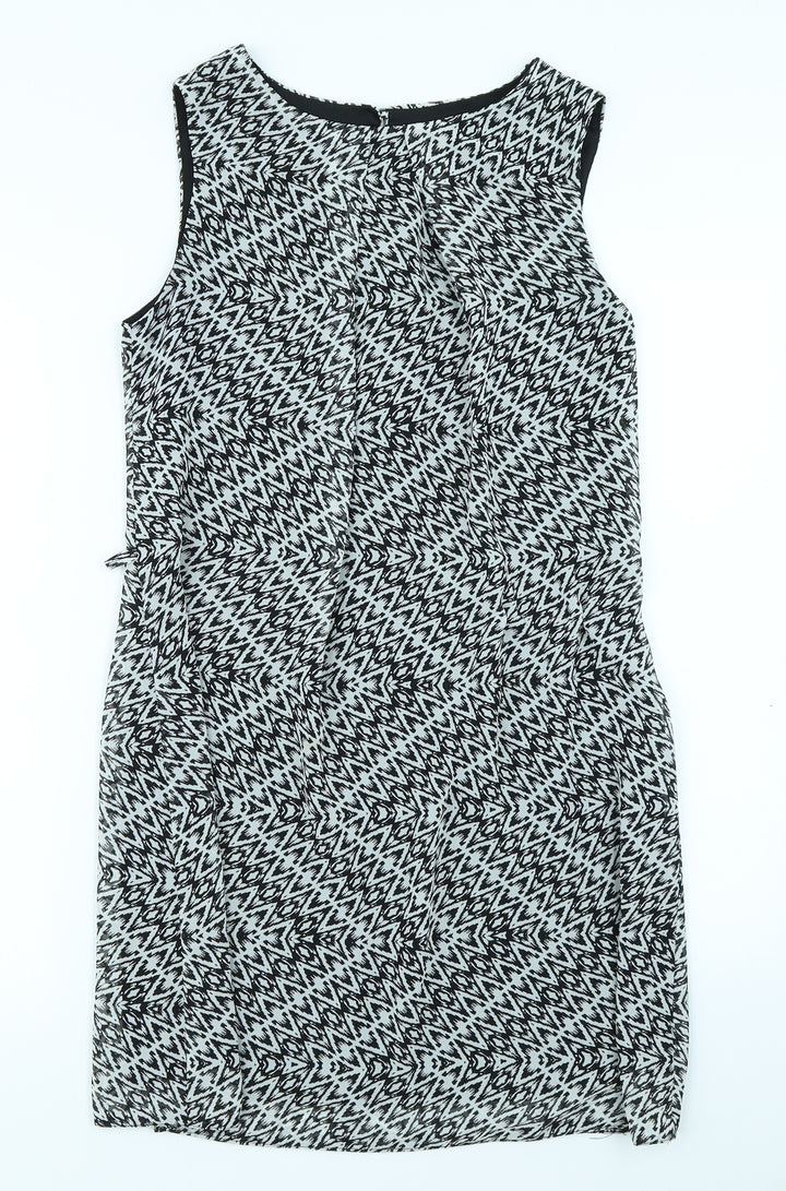 Atmosphere Womens Black Herringbone  A-Line  Size 10