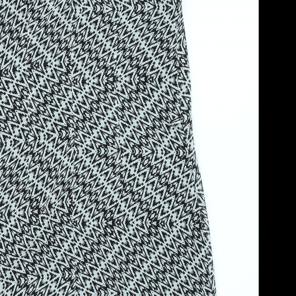 Atmosphere Womens Black Herringbone  A-Line  Size 10