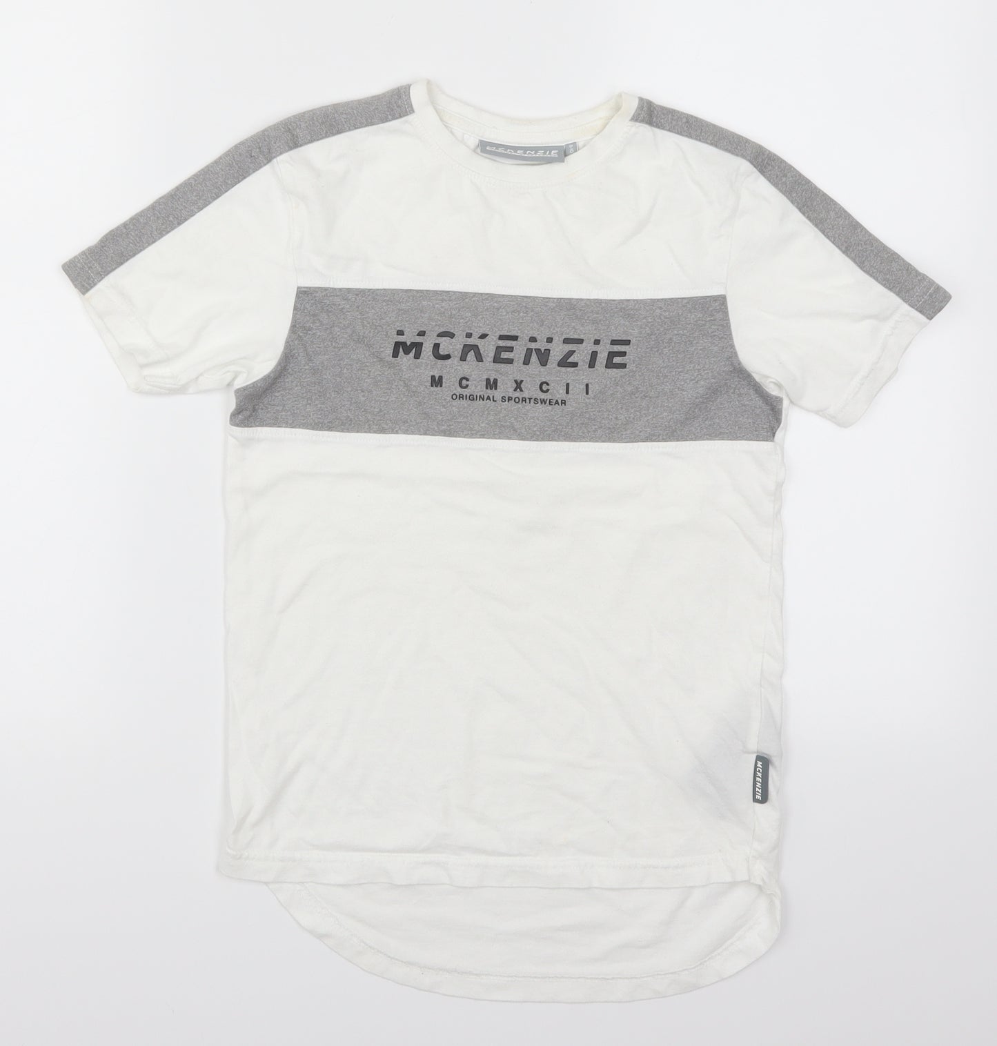 McKenzie Boys White   Basic T-Shirt Size 8-9 Years