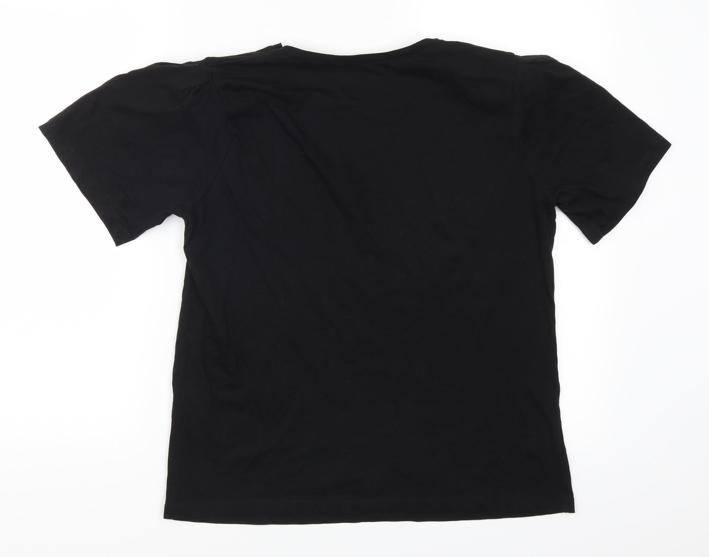 Zara Womens Black   Basic T-Shirt Size M  - Glam City Night