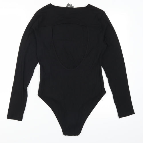 Primark Womens Black   Bodysuit One-Piece Size 14  - Open Back