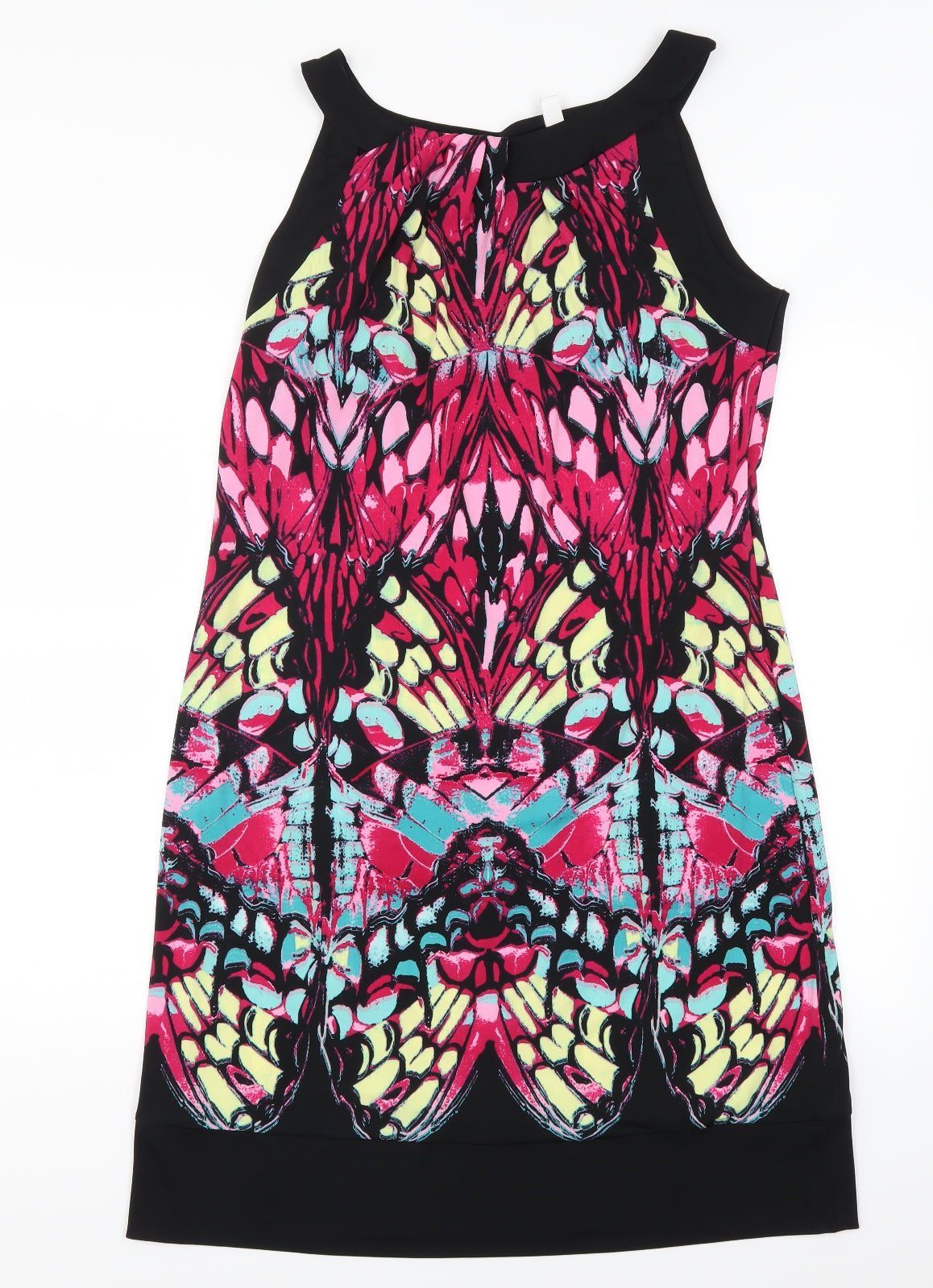 Punt Roma Womens Pink Geometric  Tank Dress  Size M