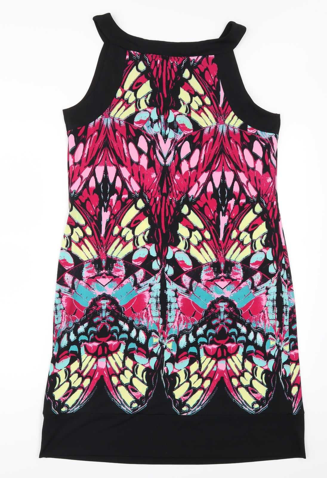 Punt Roma Womens Pink Geometric  Tank Dress  Size M