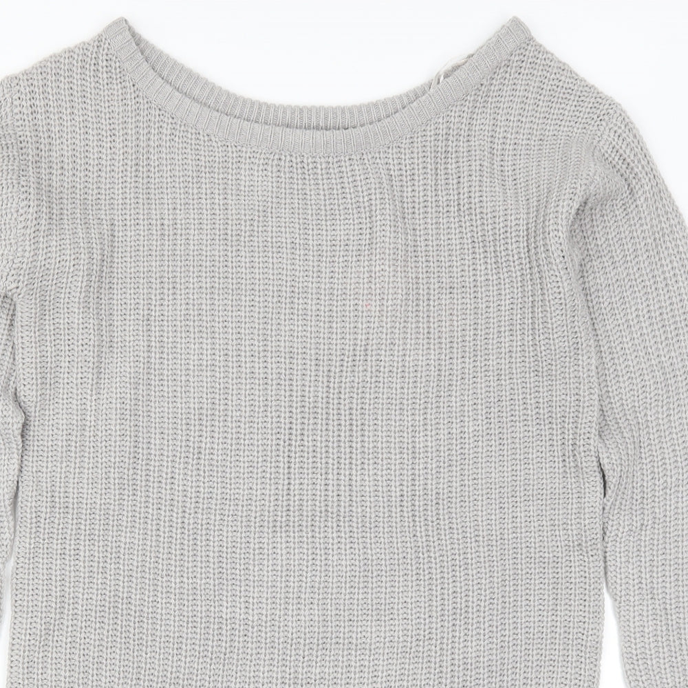 Missguided Womens Grey   Jumper Dress  Size S