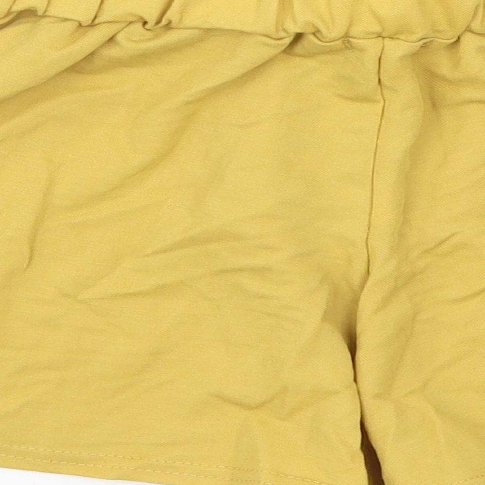 PRETTYLITTLETHING Womens Yellow   Mom Shorts Size 6