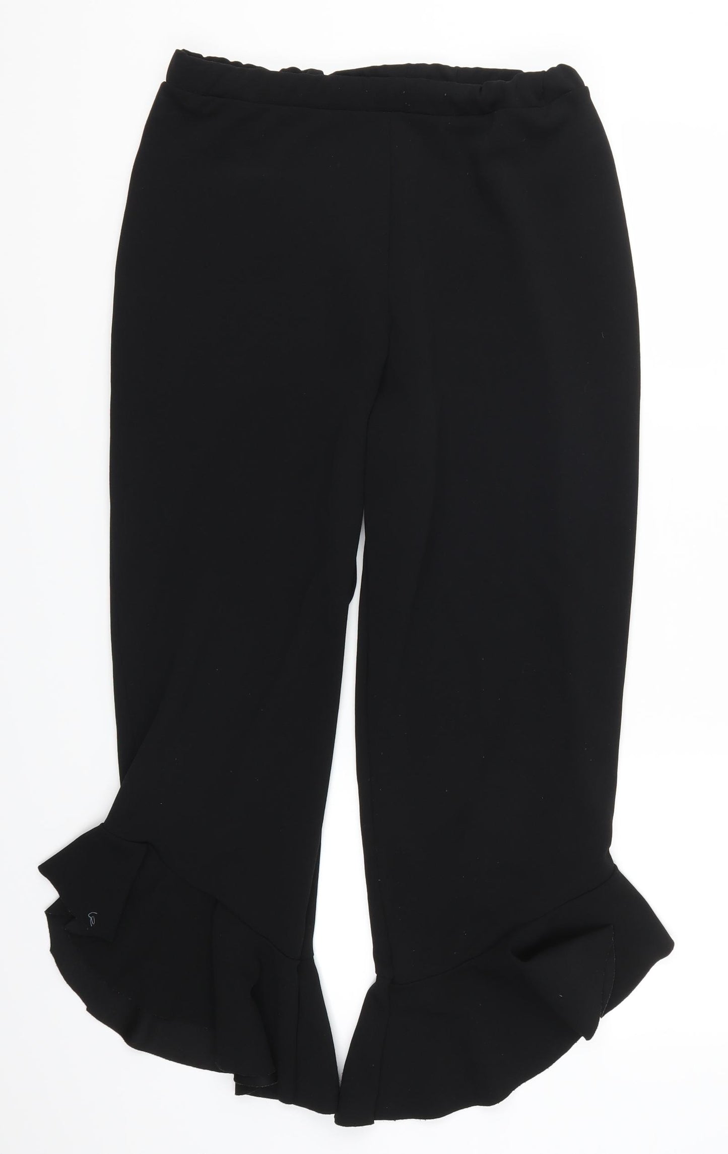 Quiz Womens Black   Cropped Trousers Size 16 L25 in